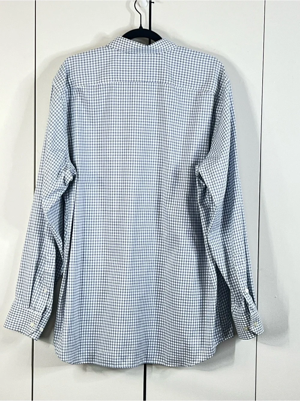 BANANA REPUBLIC Non-Iron Standard Fit Men’s XL Blue Check Button Up